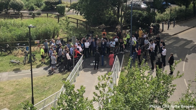 Thames Path missing link crowd